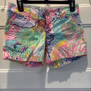 Lilly Pulitzer High Waist Pink and Blue Shorts